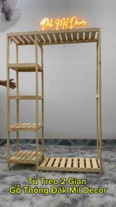 Tủ Treo 2 Gian Gỗ Thông Nhập Khẩu - ĐĂK MIL DECOR
