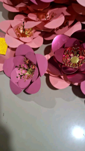 Pastel pink and cream Home decorations | set of 11pcs | assembled | Wallpaper flowers | Birthday backdrop