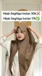 Hijab Instan Segitiga Jersey berlabel Akrilik Gold kerudung segi3
