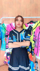 Atasan Olahraga/Kaos Olahraga Wanita/ Baseball Zumba Atasan Wanita Baju Blouse Baju Olahraga Tennis Zumba Fitnes Aerobic Jersy Premium/Baju Zumba Viral/Crop Top Olahraga