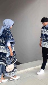 MARWA SET NAVY - BAJU COUPLE TENUN