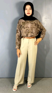Lose pants - Celana Panjang Wanita Highwaist Kulot / Bahan Anti Kusut