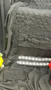 [PRE-ORDER] Ready Made Heavy Faux Georgette With Embroidered Suit ( Delivery 10 Days )
