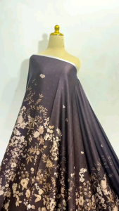 KAIN METERAN MOTIF TERBARU//BAHAN ARABIAN SILK//MOTIF RANIA//WARNA COKLAT MAHOGANY