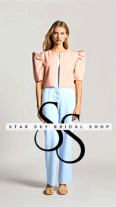 MARIA CLARA FULL LENGTH Filipiniana Neoprene Bolero Cover-Up (Up to 2XL) Puffed Sleeves Suitable for All Occassions by Star Sky Dress Shop