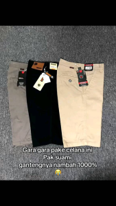 NR Outfit Abu Celana Chino Pendek Pria Dicker Original Semi Reguler Fit Cinos Cowok Big Size 28-38