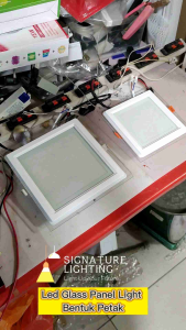 Led Downlight Glass Panel Light 18w Round & Square 6 200mm Warranty 1 year Lampu Downlight 6inchi Bulat