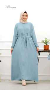 𝐉𝐔𝐇𝐃𝐀 - Baju Gamis Wanita Dress Muslimah bahan Crinkle Airflow adem lembut dress kondangan