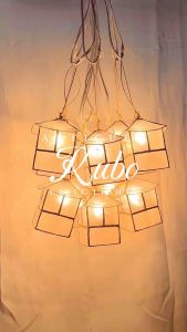 ARTICULO capiz light: 4inch KUBO ( authentic capiz hut WITH LIGHTS in series )