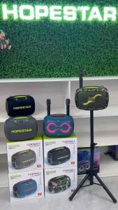 SY Hopestar PARTYBOX ลำโพงบลูทูธ 120 วัตต์ พร้อมไมค์ลอย 2 อัน ราคาถูกต้อง 300 บาท รับ 100 ตัว กระเป๋าเสื้อ 100% ผลิตภัณฑ์