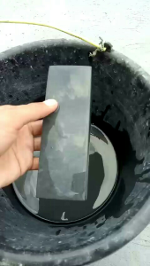 TERLARIS Alat asahan pisau Batu asah grit 6000 ukuran 15x5x2 Cm plus Stroping kulit dua sisi