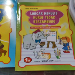 Lancar Menulis Huruf tegak Bersambung jilid 1A 1B 1c atau satu set ABC.