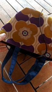 กระเป๋าถือผ้าฝ้ายญี่ปุ่นลายดอกไม้ใส่ของจุกจิกสินค้าญี่ปุ่นมือ2