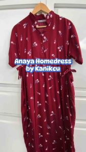 Daster Kekinian Bunga Tulip Merah Rayon Adem by Kanikcu