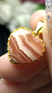 (certificate) Natural Rhodochrosite Pendant (附证书) 天然红纹石吊坠