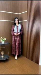 MIDI DRESS ETNIK MOTIF TERBARU/HOMEY DRESS TERKINI/DESS TERBARU/MIDI NAGITA