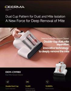 DEERMA CM980 MITE REMOVER 13000Pa Powerful Suction UV-C Sterilization 60°C Hot Air Dryin (No Returns,Please purchase carefully☺️!)