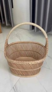 ตะกร้าสานทำจากก้านไม้มะพร้าว(พร้อมส่ง)