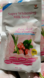 [ 3 PCS LEBIH HEMAT] COD Sabun Pemutih Sereh Plus Chanberry  Super Whitening milk soap sabun Pemutih Tubuh Tangan Punggung Aman Untuk Busui