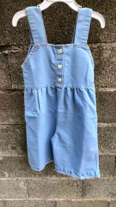 Overall Anak-Anak Usia 1-7 Tahun Bahan Jeans Lengan Panjang Dan Pendek