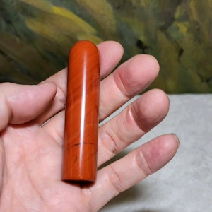Premium aged Red Jasper seal Natural Crystal - polished smooth surface - decorative accessory - home decor item - light background display
