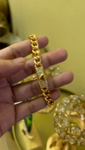 GELANG EMAS RANTAI LOVE TITANIUM