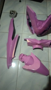 cover full body halus motor Honda beat eco esp warna pink lembayungg gold