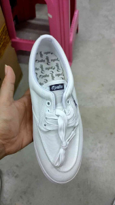 PALLAS JAZZ Kasut Putih Sekolah Menengah Secondary School White Shoe Full White