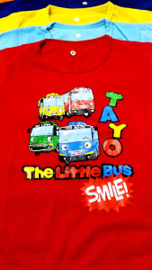 Kaos anak laki laki usia 1-10 tahun motif bus tayo