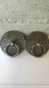 Handle Pintu Rumah Kuningan Motif Gby 060 Antik 2 pcs