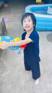 ชุดหม้อฮ่อมเด็ก (รหัสMH02) ด้วยเสื้อ+กางเกง สุดยอดเสียง 1-9 ปี