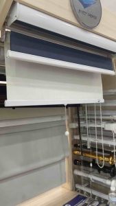 Roller Blind Tirai Gulung (Zebra Double Layer) Penutup Jendela 100% Blackout (Sharp Point)
