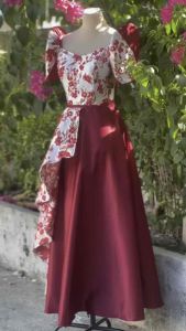 Modern Filipiniana Iris Dress Overlap