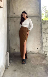 Tasyi Skirt - Rok Span Belah Samping Pendek dan Panjang
