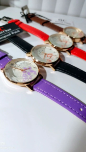 Jam tangan wanita DC korean style casual analog strap kulit sintetis