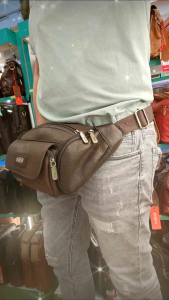 Kickers Genuine Leather Men Waist Bag (big saiz) 89074 23cm9cm16cm