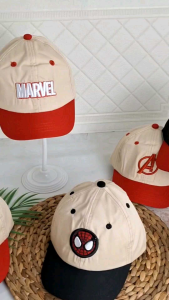 Topi Bayi dan Anak Model Baseball Bordir Superhero Two Tone Keren