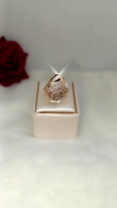 CINCIN EMAS MODEL GELOMBANG BESAR XUPING GOLD TITANIUM ANTI KARAT TIDAK LUNTUR / CINCIN WANITA MODEL TERBARU KEKINIAN 2022 / CINCIN CEWEK MODEL KOREA 2022 TERBARU TIDAK LUNTUR