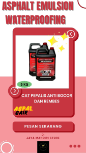 Cat pelapis Anti Bocor || Cat pelapis Anti Rembes || Aspal cair 5Kg || Asphalt Emulsion Waterproofing