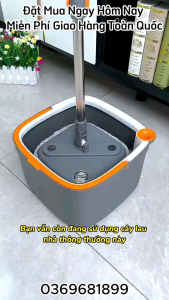 Bộ Cây Lau Nhà 360 Độ Tự Vắt 2 Ngăn Tách Riêng Nước Bẩn Joybos/Zolele M16 kèm  xô và 2 khăn - FTH Shop