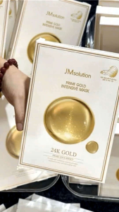 [1hộp 10 nạ]Mặt Nạ JM Solution Tinh Chất Vàng Prime Gold Foil Mask  Nâng Cơ Chống Chảy Xệ Giảm Nhăn Ngừa Lão Hóa