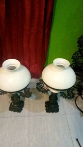Lampu Meja Antik Diameter 28cm Modifikasi Listrik
