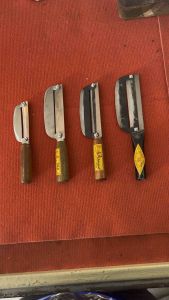 มีดปอก 2 คม มือซ้าย ปอกได้ สับได้ ผลไม้ อ้อย เผือก มัน มะละกอ มีทั้งเหล็กและสแตนเลส