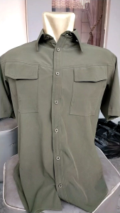 kemeja pendek tactikal kemeja paspampres . Bahan Katun Stretch