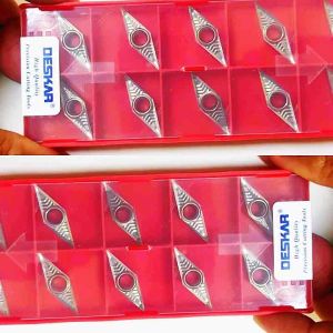 เม็ดมีด INSERTS เม็ดV16 เม็ดหน้าเดียว VBGT16 VBGT160404-AL K10 กัดอลูมิเนียม ยี่ห้อ DESKAR