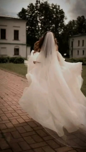 Solid Bridal Veil / Slayer kerudung pengantin / Tulle