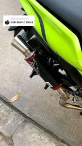 SILINCER SLENCER KNALPOT RKS ORIGINAL COATING INLET 50MM DAN 38MM AEROX 155 N MAX PCX SCOOPY BEAT FI KARBU MIO J MIO M3 X RIDE 125 MIO SOUL GT 125 Beat New/Fi/Street/Karbu