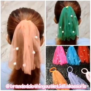(1PCS) BANDO TALI KEPANG IMPORT PREMIUM / BANDO PITA TILE KOREAN STYLE / BANDANA KOREA DEWASA ANAK KEKINIAN / PEARL RIBBON HEADBAND / BDJ6335