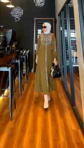 GAMIS CRINKLE BORDIR TERBARU / GAMIS PREMIUM CRINGKEL BORDIR