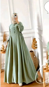 GAMIS CHIKA CRINKLE AIRFLOW LENGAN BALON